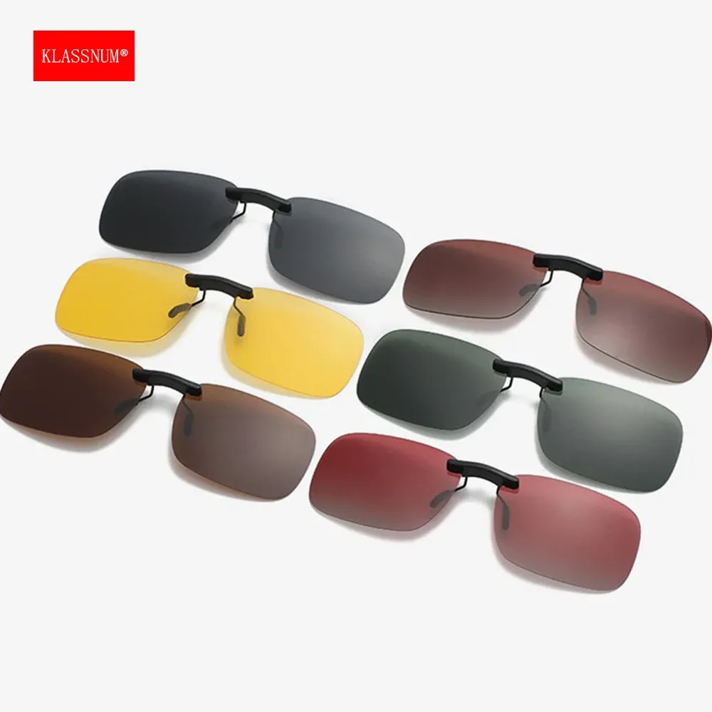 KLASSNUM Lunettes de soleil polarisées sans monture unisexes, verres fins, anti-éblouissement, protection UV400