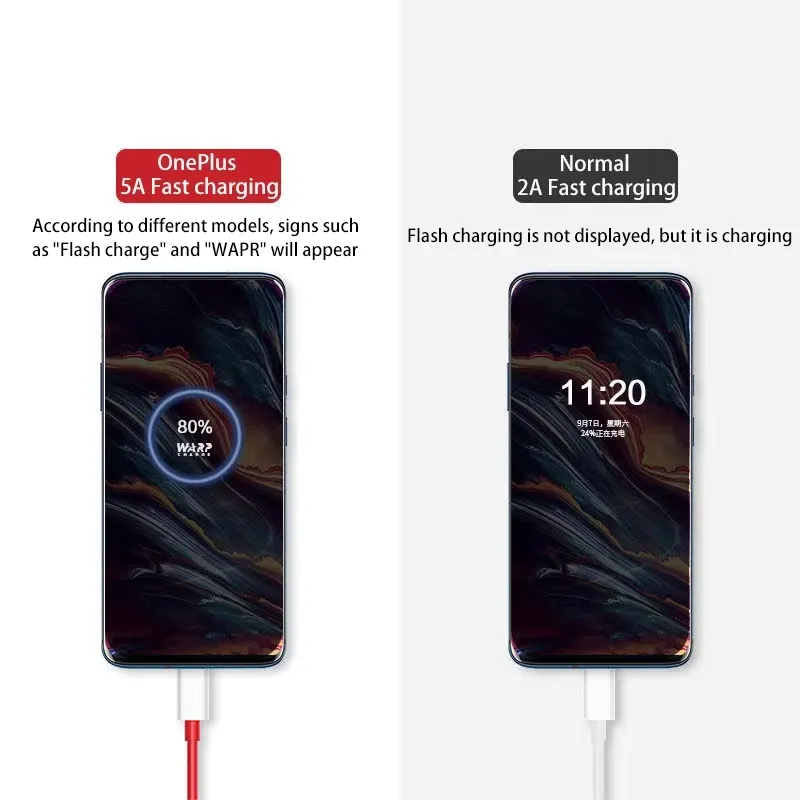 Câble USB Type-C original 80W SUPERVOOC pour OnePlus 13, 12, 11, 10T, Nord CE 4, Nord 10, Ace 3 Pro – Charge rapide 100W 3