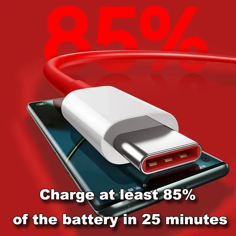 Câble USB Type-C original 80W SUPERVOOC pour OnePlus 13, 12, 11, 10T, Nord CE 4, Nord 10, Ace 3 Pro – Charge rapide 100W 4