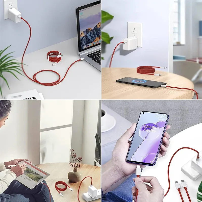 Câble USB Type-C original 80W SUPERVOOC pour OnePlus 13, 12, 11, 10T, Nord CE 4, Nord 10, Ace 3 Pro – Charge rapide 100W 6