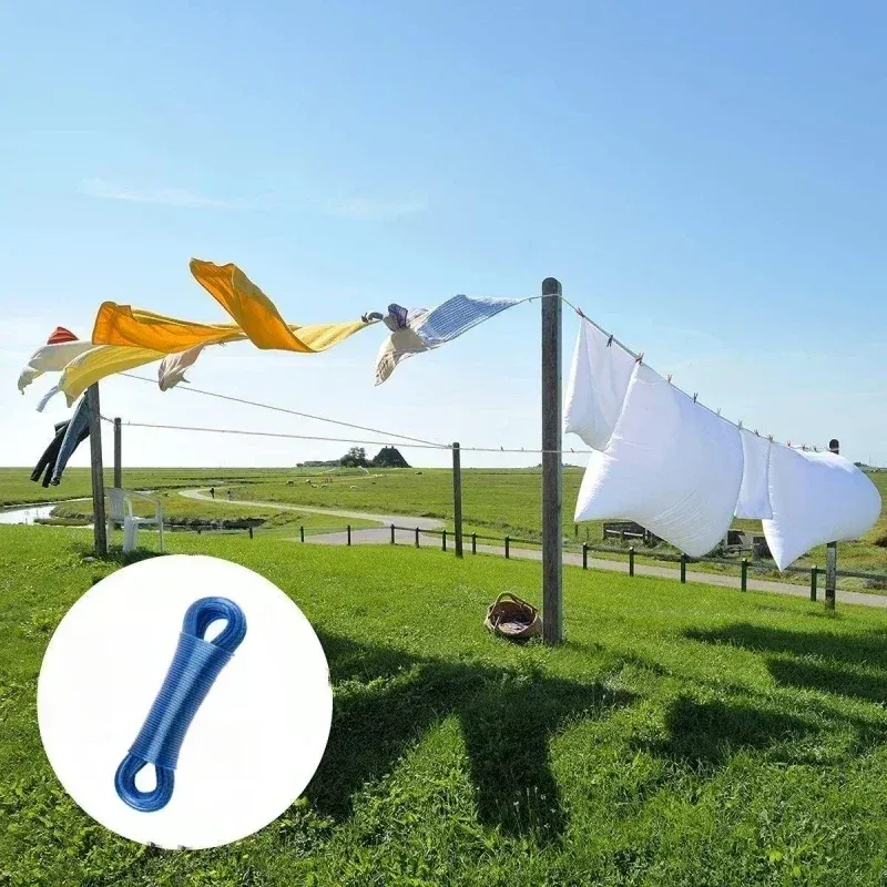 Corde à linge en PVC, 787,4 pouces (20 m), diamètre 3 mm, idéale pour le camping et les voyages 3