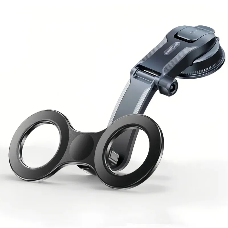Support de téléphone magnétique universel pour voiture, ventouse sous vide pliable, rotation 360° 8