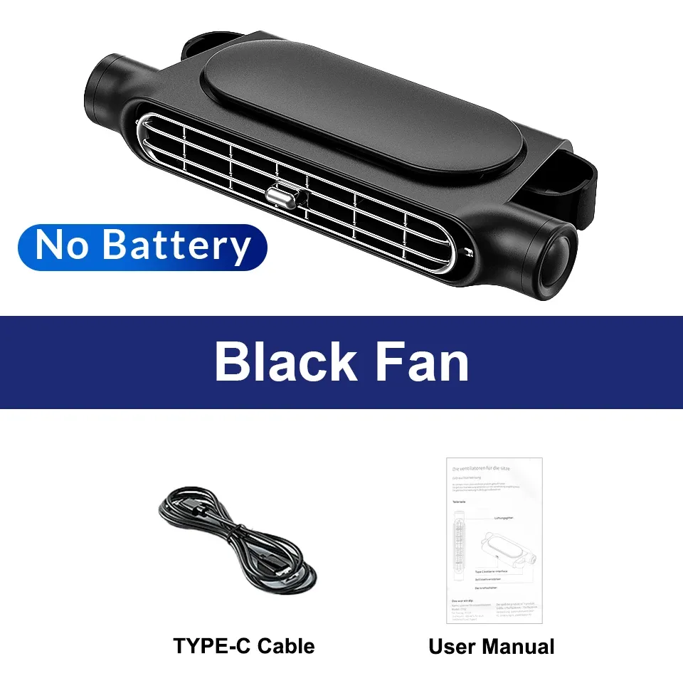 Ventilateur de refroidissement pour siège de voiture à 3 vitesses, USB 5 V, fixation sur appui-tête, pour sièges avant et arrière 8