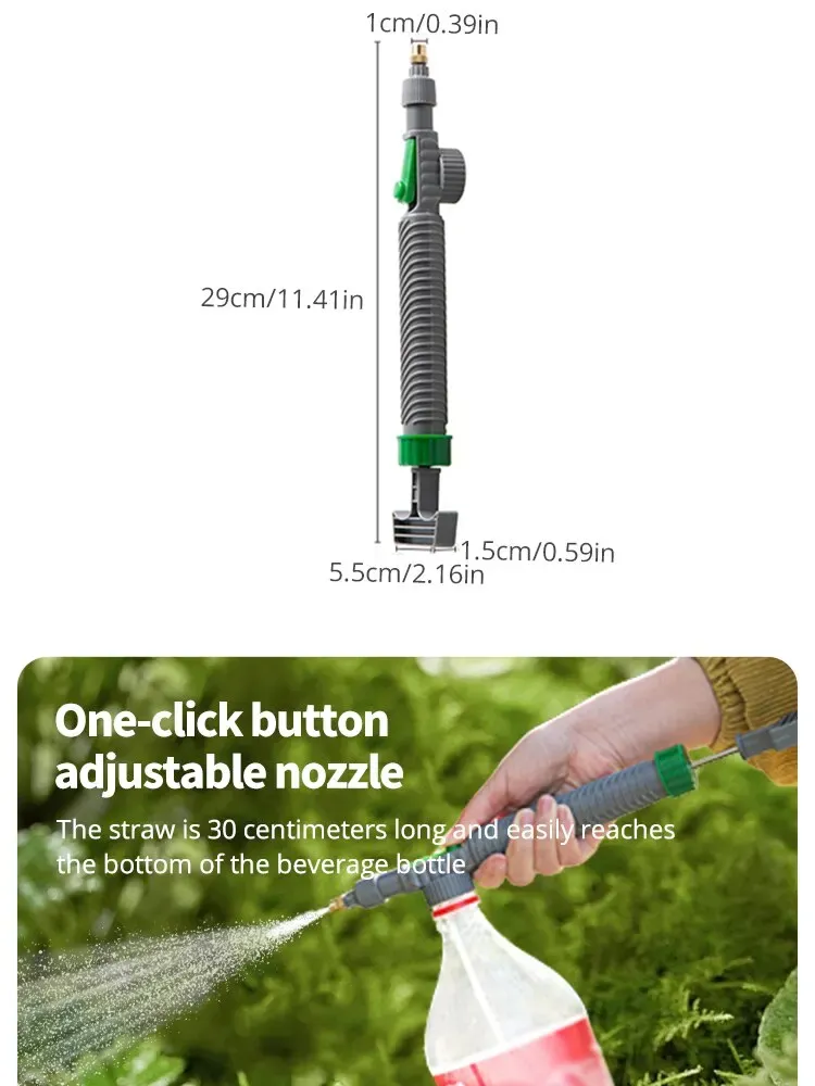 Pulvérisateur en utilisation au jardin