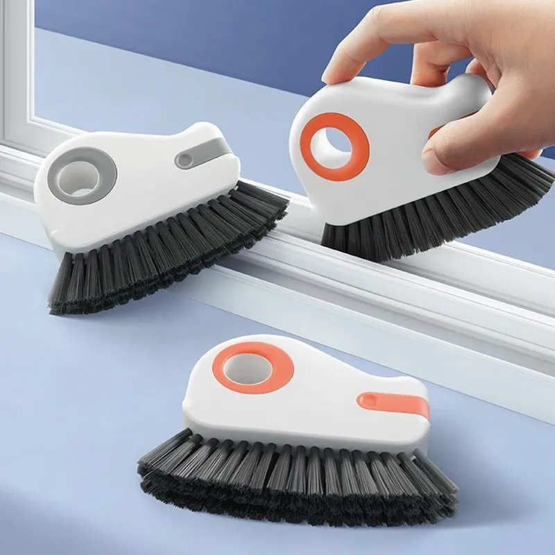 Brosse de nettoyage 2-en-1 pour rainures, finition soignée