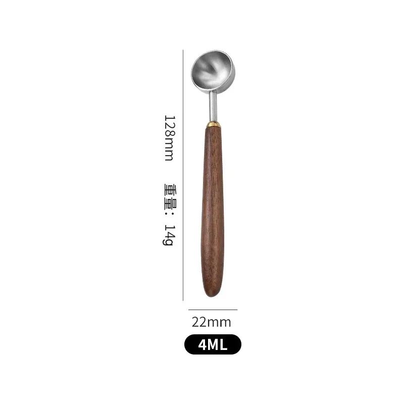 Cuillère à mesurer en bois de noyer à long manche, 25 ml 7
