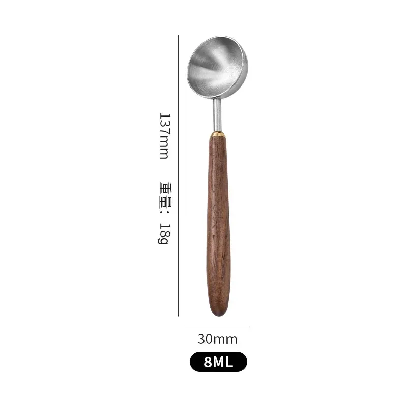 Cuillère à mesurer en bois de noyer à long manche, 25 ml 8