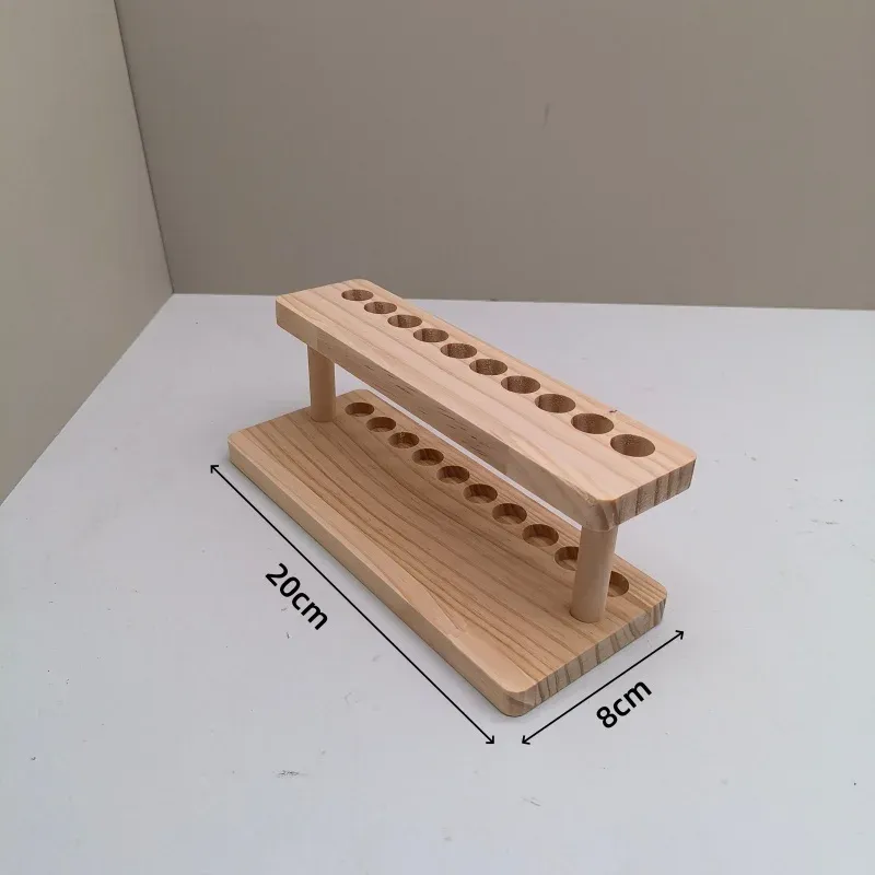 Organisateur de bureau multifonction en bois couleur noyer, porte-stylos et support pour téléphone 6