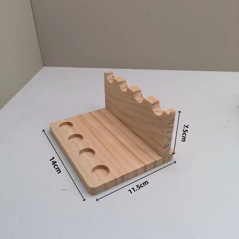 Organisateur de bureau multifonction en bois couleur noyer, porte-stylos et support pour téléphone 10