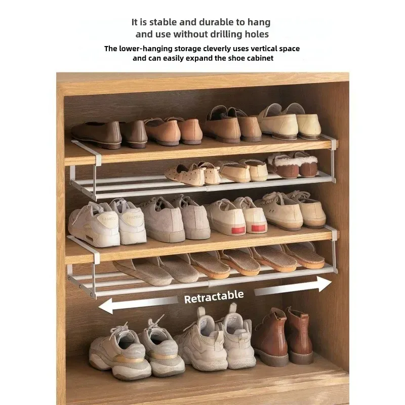 Étagère à chaussures réglable, ajustement