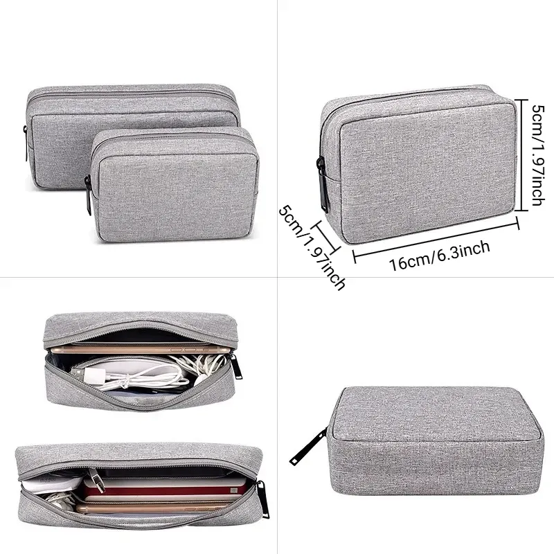 Pochette de voyage essentielle, organisateur pour câbles USB, écouteurs et accessoires électroniques 6