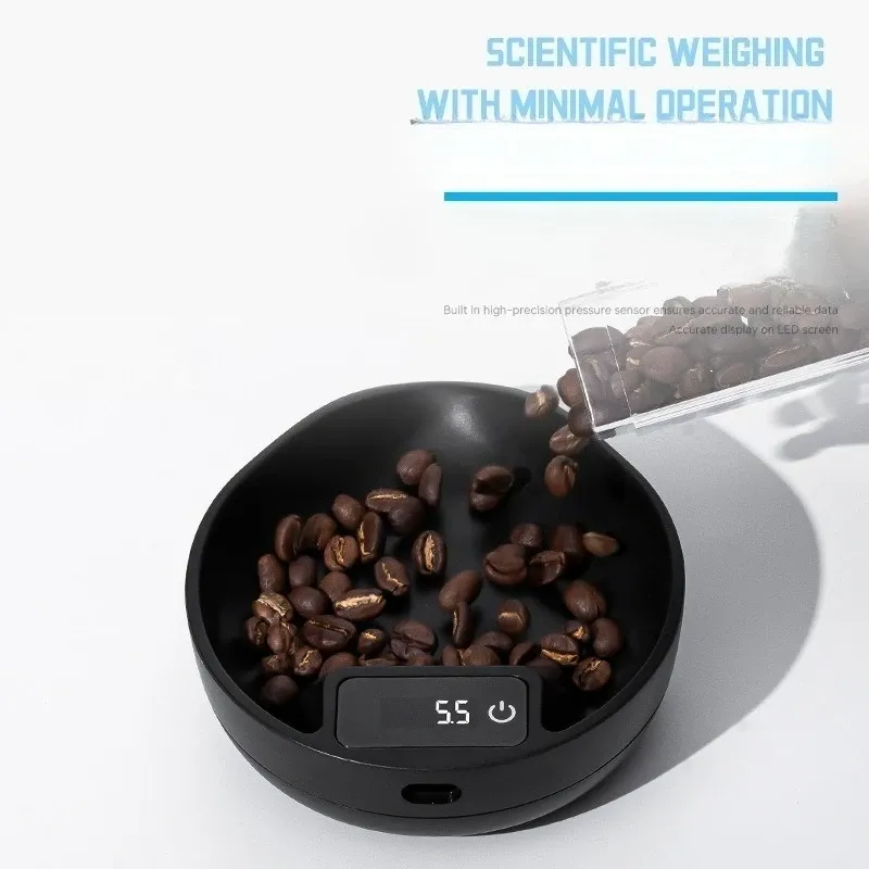 Balance à café numérique de précision 0,1 g, balance de dosage pour espresso avec plateau, portable, idéale pour la cuisine et les voyages en plein air 3