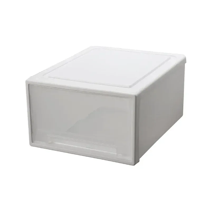 MELSlid - Grande Boîte de Rangement Empilable en Plastique Transparent, Conteneur pour Vêtements, Sous-Vêtements et Couette, pour Armoire et Placard 8