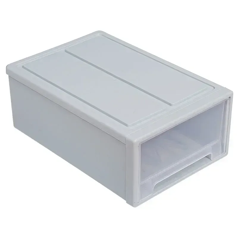 MELSlid - Grande Boîte de Rangement Empilable en Plastique Transparent, Conteneur pour Vêtements, Sous-Vêtements et Couette, pour Armoire et Placard 10