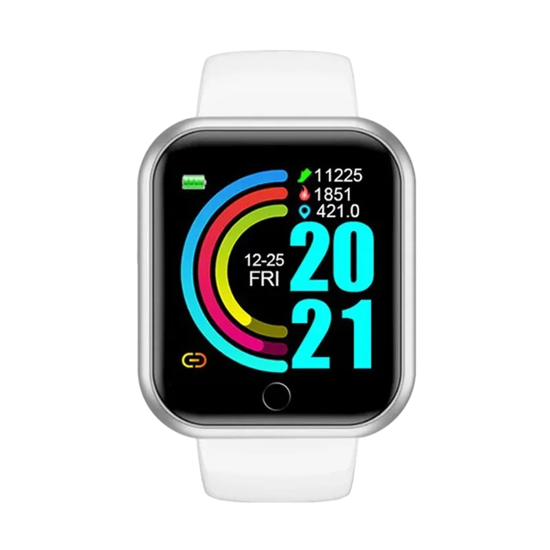 Montre connectée Bluetooth à écran couleur pour homme et femme, suivi fitness et sport, moniteur de santé et de sommeil, avec alarme, modèle Y68 8