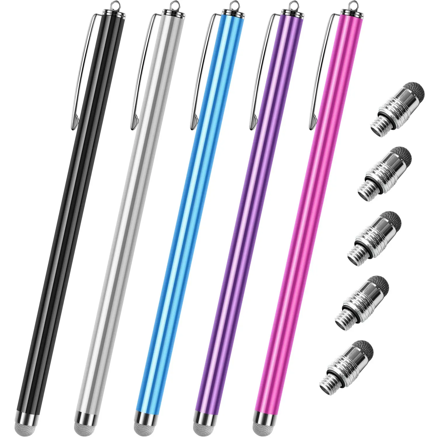 Stylet capacitif long 18,5 mm pour tablette et smartphone, compatible iPhone, Samsung, iPad et Android