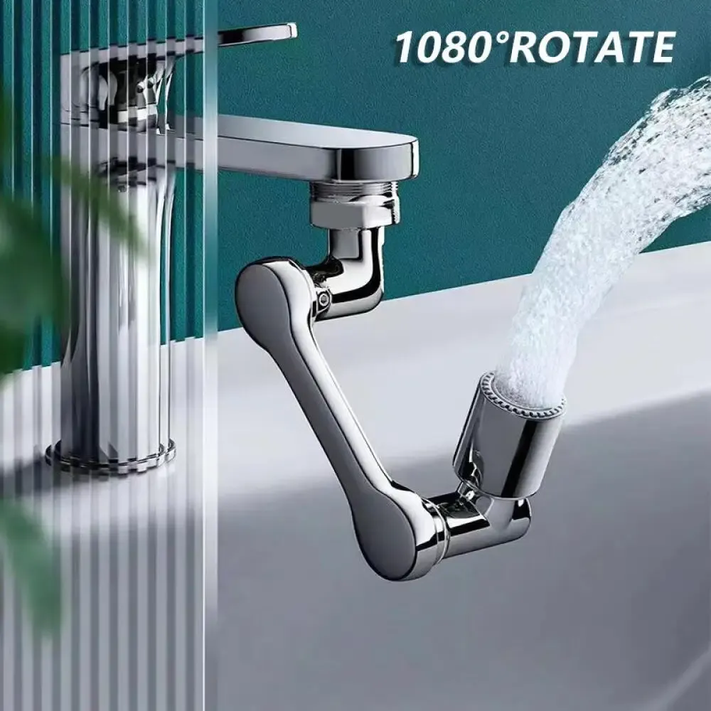 Aérateur de robinet rotatif 1080° avec filtre anti-éclaboussures monojet - Image 1