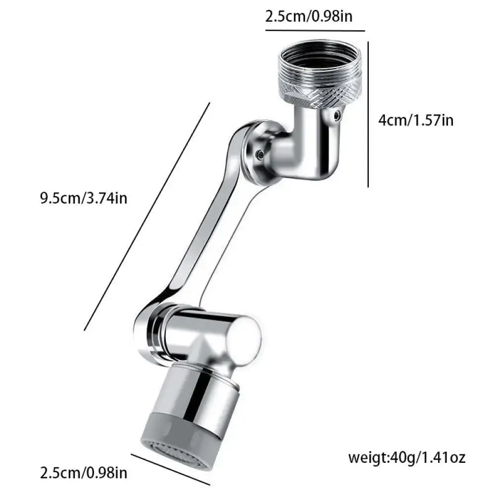 Aérateur de robinet rotatif 1080° avec filtre anti-éclaboussures monojet 4