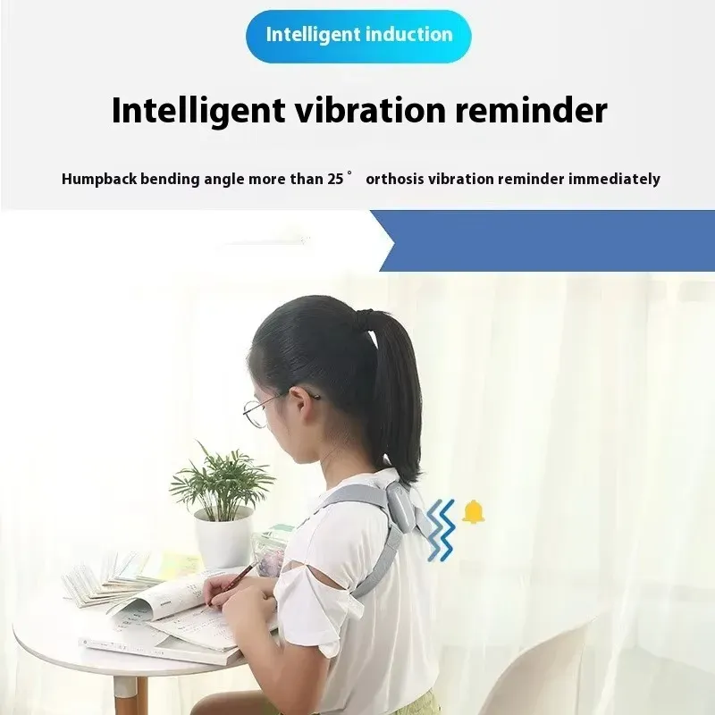 Correcteur de posture intelligent à attelle dorsale rechargeable, rappel par vibrations en huit formes, batterie 400 mAh pour le travail, l'étude, le bureau et la maison 2