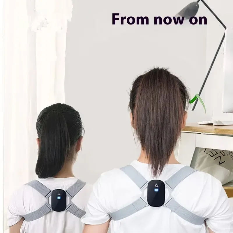 Correcteur de posture intelligent à attelle dorsale rechargeable, rappel par vibrations en huit formes, batterie 400 mAh pour le travail, l'étude, le bureau et la maison 4