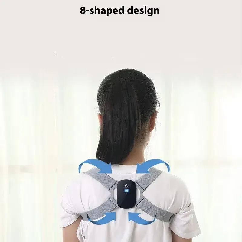 Correcteur de posture intelligent à attelle dorsale rechargeable, rappel par vibrations en huit formes, batterie 400 mAh pour le travail, l'étude, le bureau et la maison 5