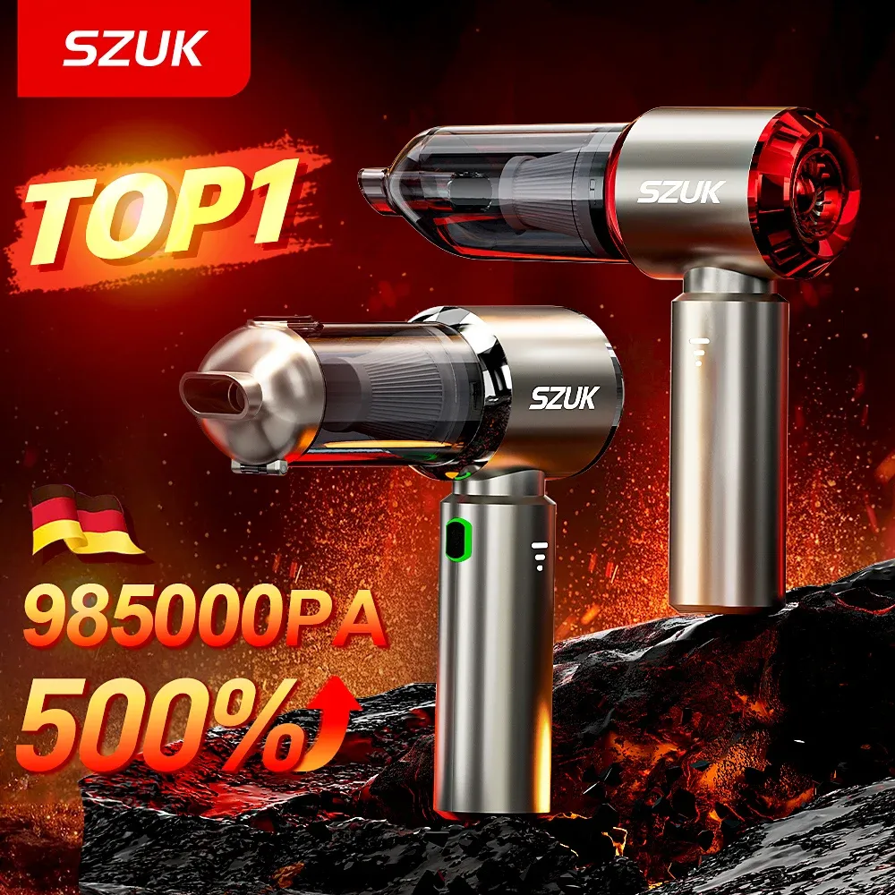 SZUK C012MAX Aspirateur de voiture sans fil à forte aspiration, mini aspirateur portable pour nettoyage à main - Image 1