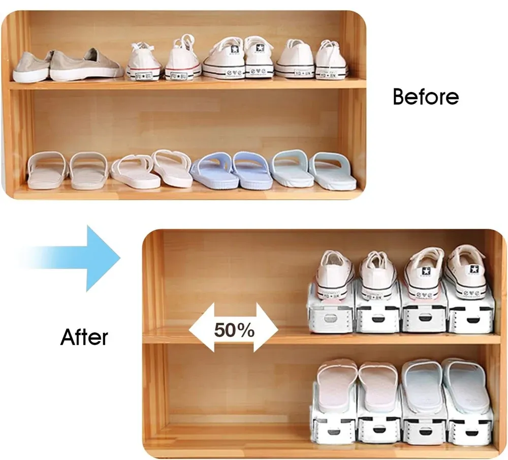 Organisateur à chaussures utilisé dans un dressing