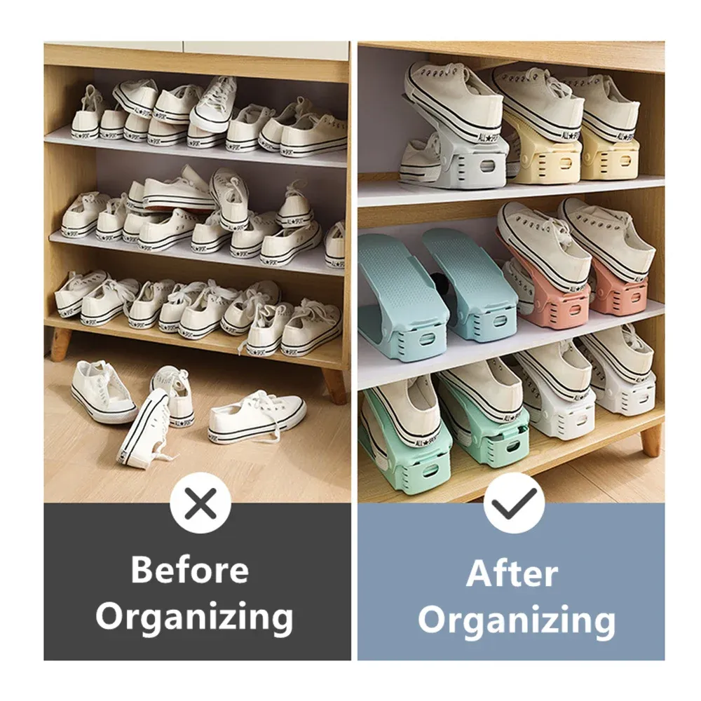 Vue détaillée de l'organisateur à chaussures