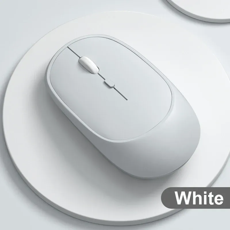 Souris sans fil rechargeable à double mode, Bluetooth et USB 2.4 GHz, compatible ordinateur portable, tablette, PC et MacBook 12