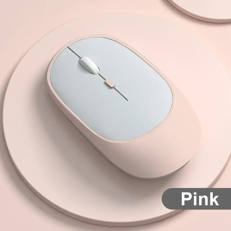 Souris sans fil rechargeable à double mode, Bluetooth et USB 2.4 GHz, compatible ordinateur portable, tablette, PC et MacBook 9