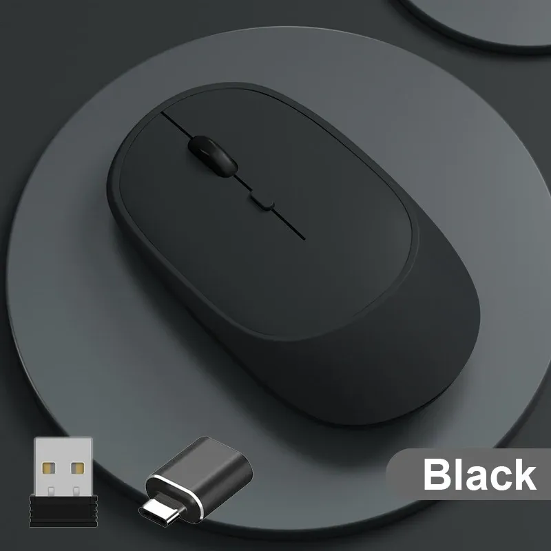 Souris sans fil rechargeable à double mode, Bluetooth et USB 2.4 GHz, compatible ordinateur portable, tablette, PC et MacBook 16