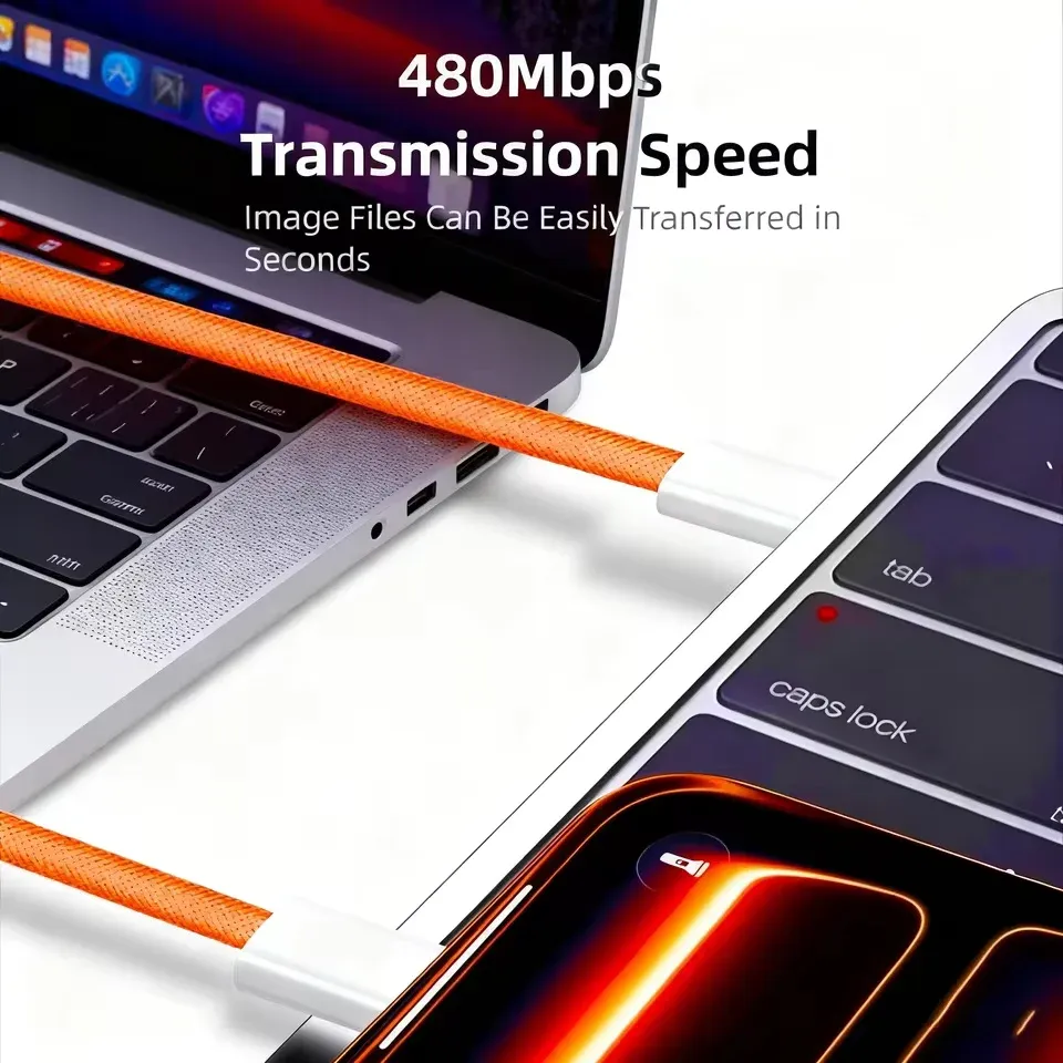 Lot de 3 câbles USB-C vers USB-C 240 W à charge rapide, compatibles iPhone 15, 16 et 17, Samsung, Huawei et Xiaomi 4