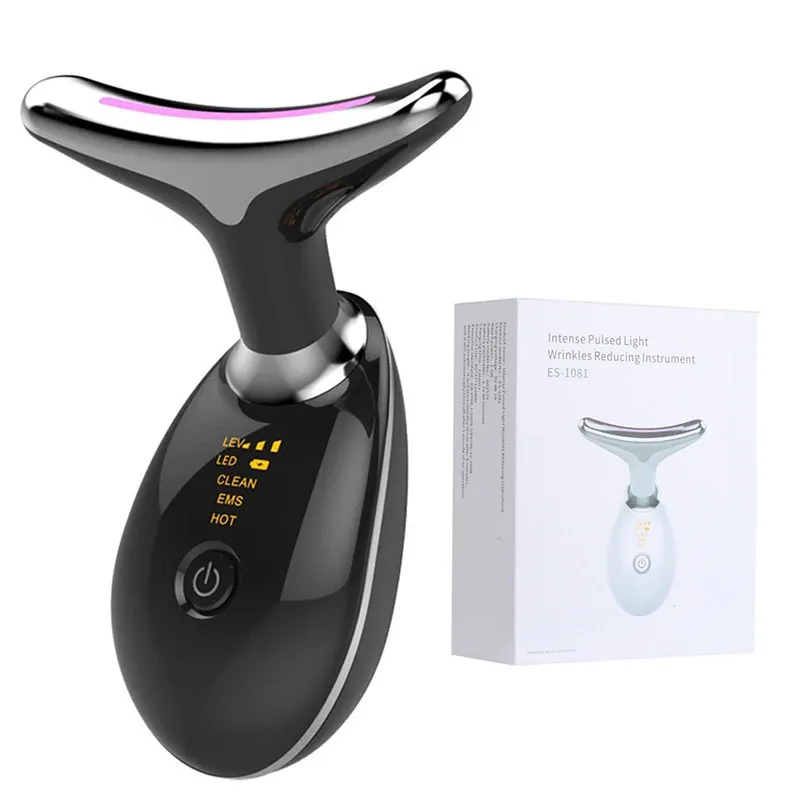 Appareil de lifting visage et cou à LED avec masseur facial et cervical raffermissant 7