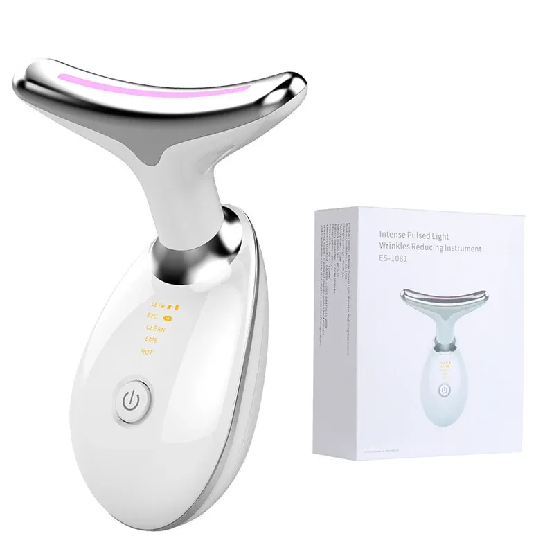 Appareil de lifting visage et cou à LED avec masseur facial et cervical raffermissant 8