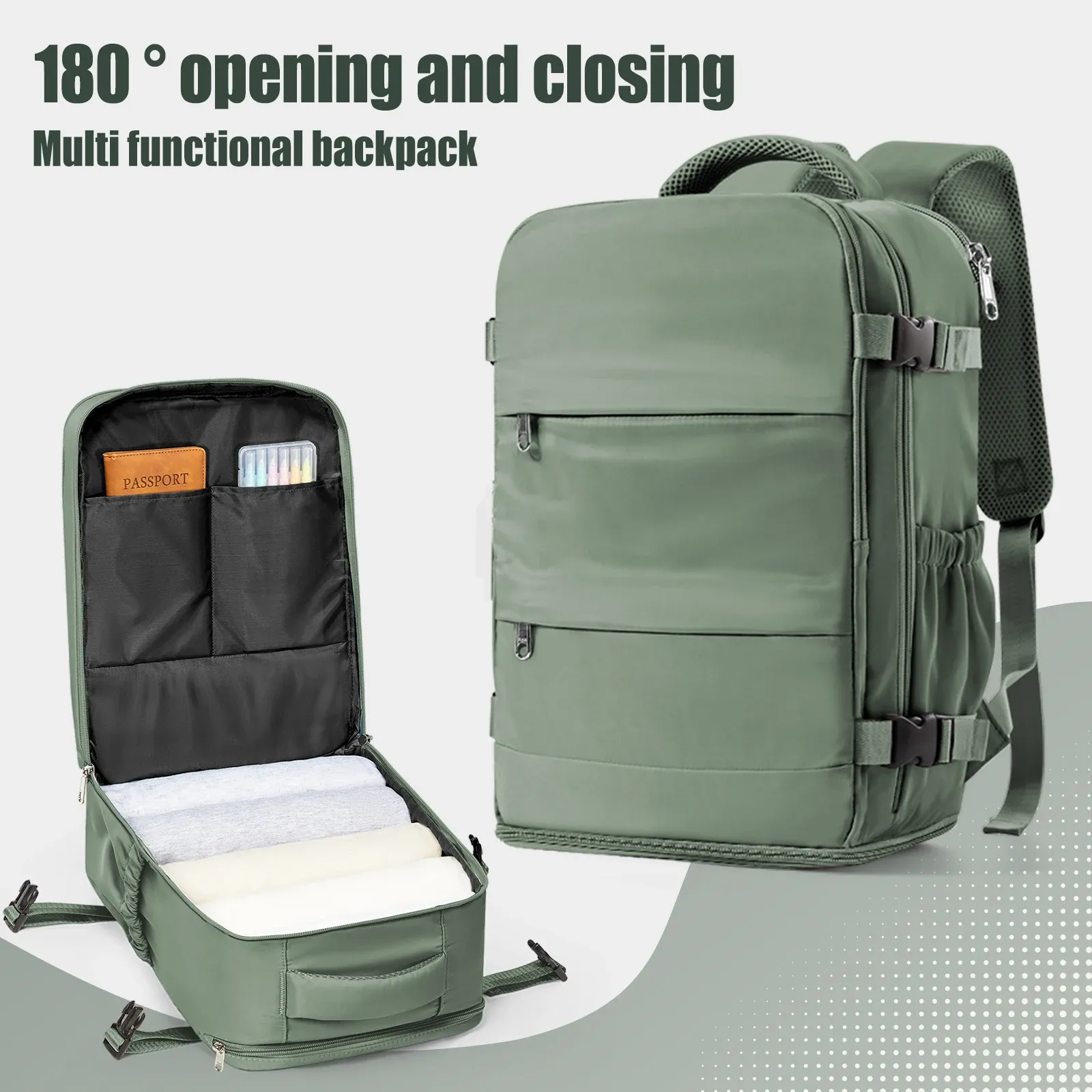 Sac à dos Ryanair 40 x 30 x 20 cm, bagage cabine pour voyage homme et femme, compartiment pour ordinateur portable 9