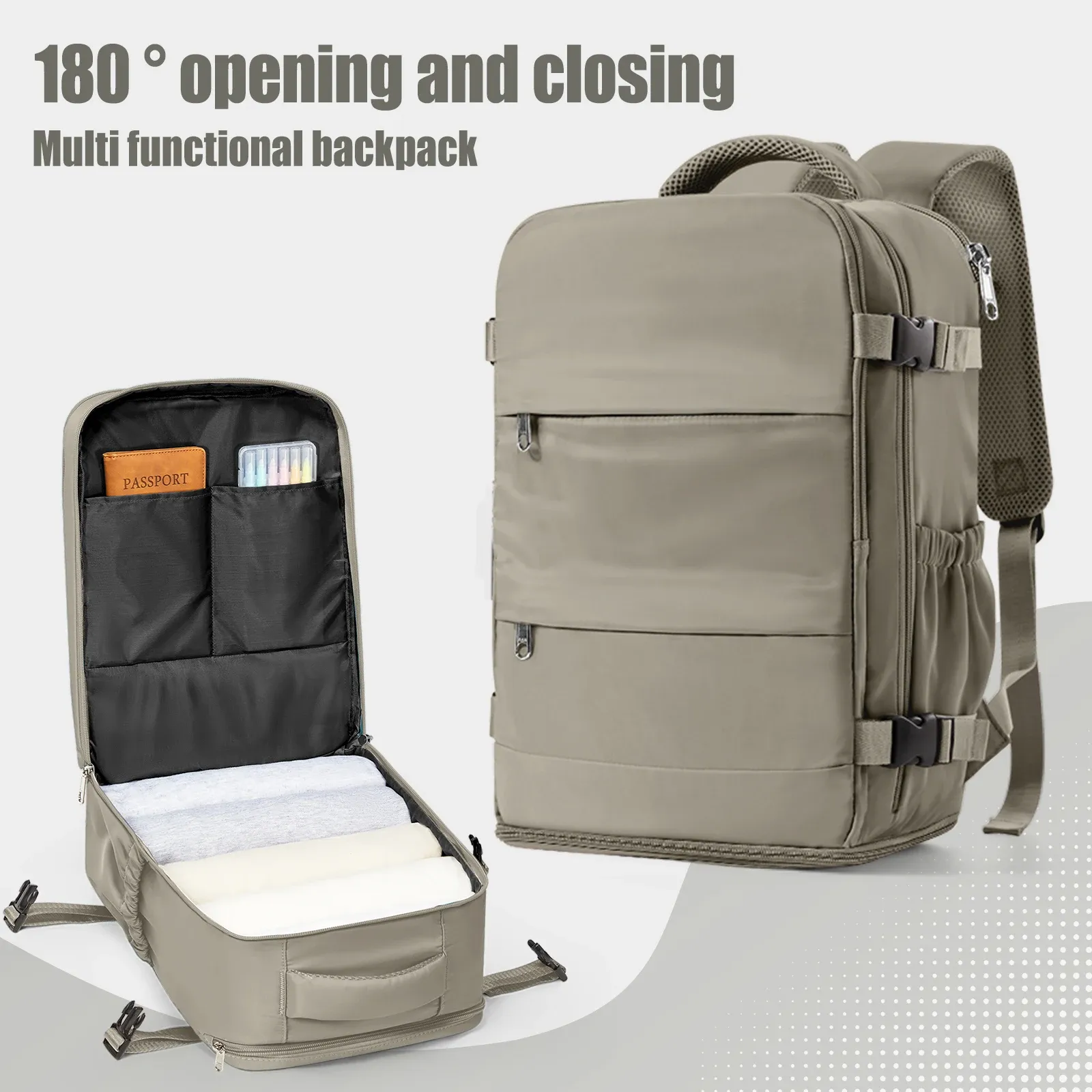 Sac à dos Ryanair 40 x 30 x 20 cm, bagage cabine pour voyage homme et femme, compartiment pour ordinateur portable 8