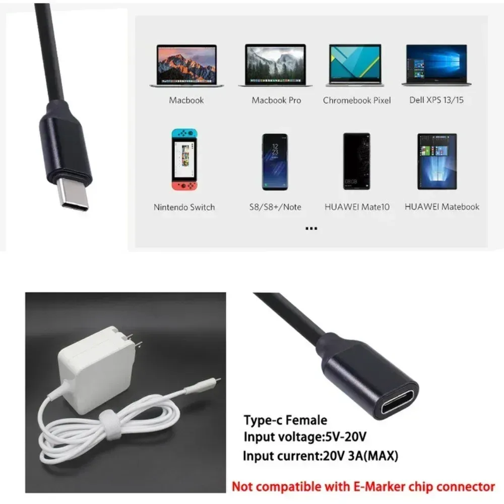 Rallonge USB-C vue d'ensemble