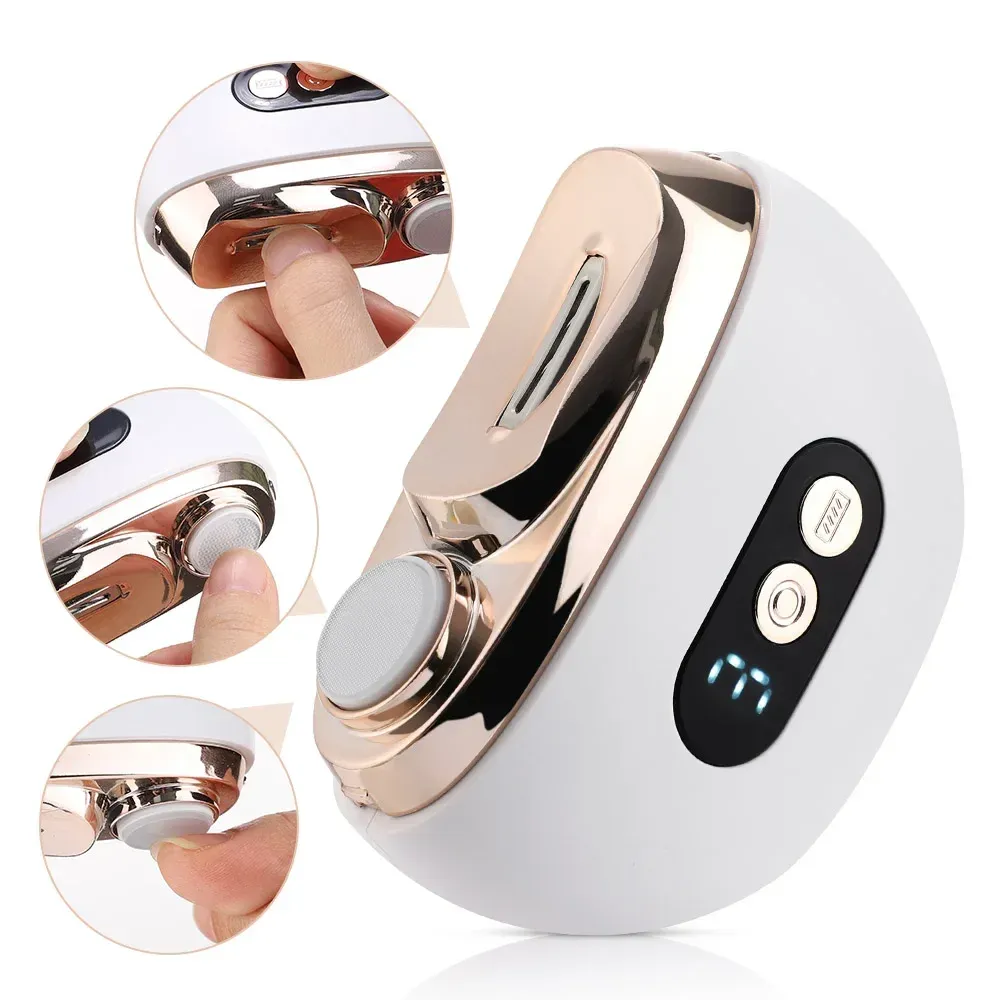 Coupe-ongles électrique 2 en 1 rechargeable par USB avec lime et lumière LED, pour adultes, seniors et bébés 1
