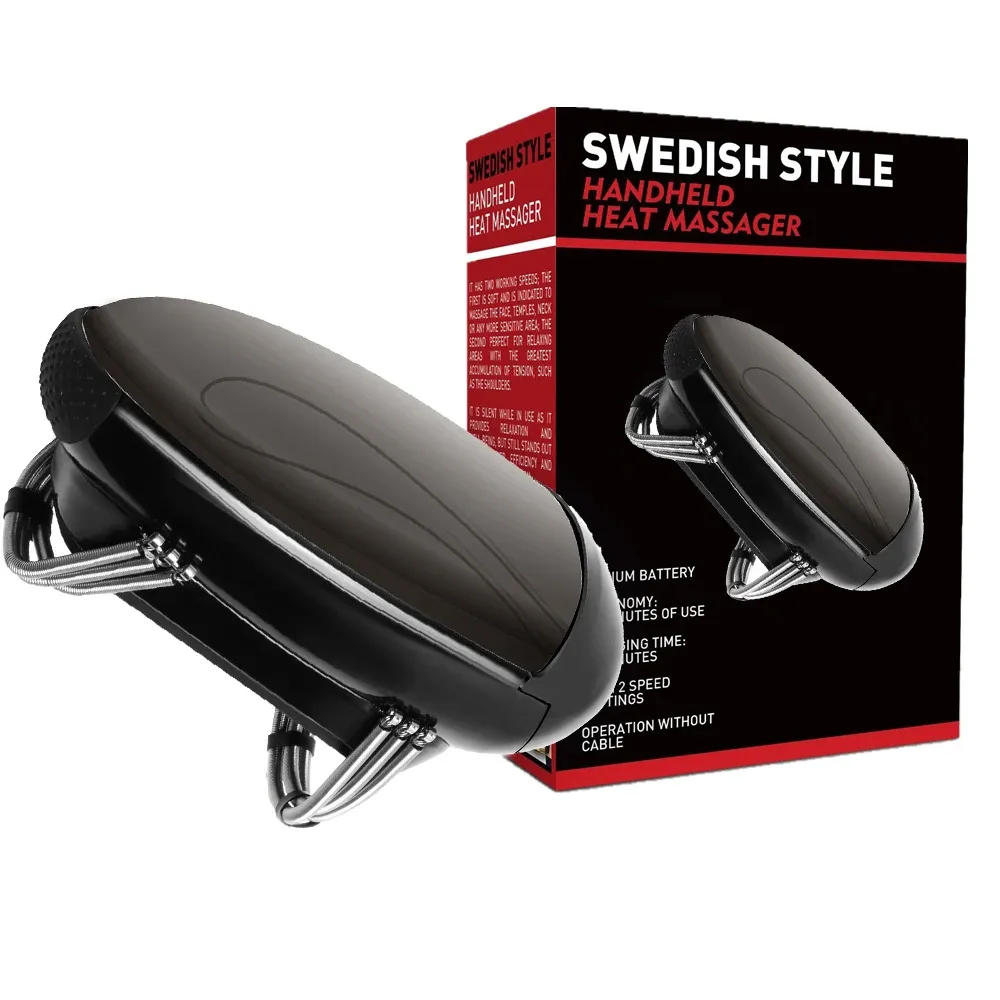 Masseur professionnel portatif sans fil à vibrations et chaleur pour barbier, rechargeable par USB, pour le corps, le cou, le dos, la tête et le visage 7