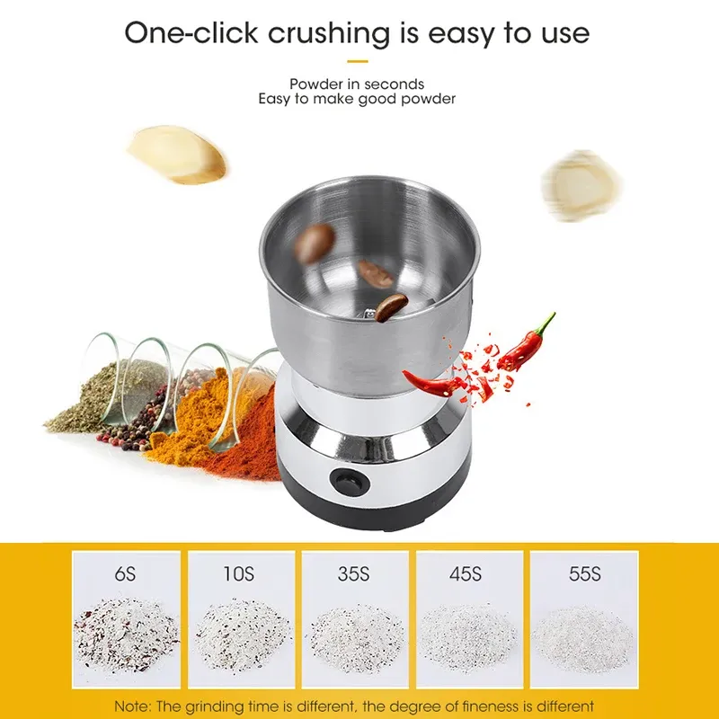 Mini broyeur électrique 4 lames 300 ml, moulin à café et épices 2