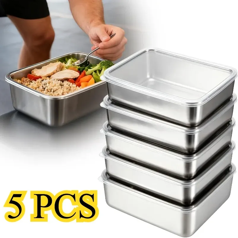 Ensemble complet de contenants alimentaires en acier inoxydable