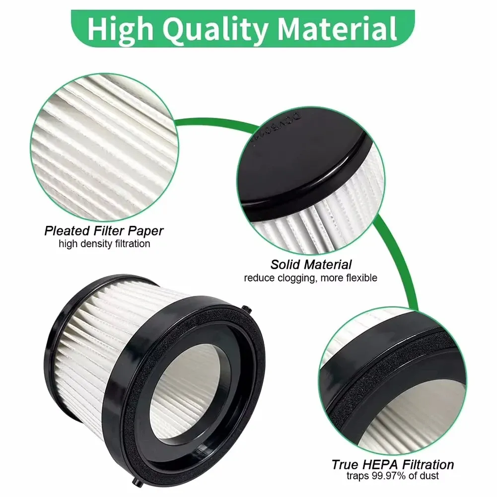 2/4 filtres d'origine de rechange pour aspirateur à main sans fil DEWALT DCV501HB, compatibles avec les aspirateurs Makita 4