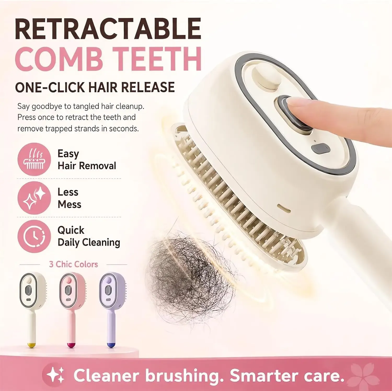 Peigne de massage multifonctionnel, masseur de cuir chevelu électrique à coussin d'air, peigne pulvérisateur auto-nettoyant pour soins capillaires aux huiles essentielles, cadeau pour femmes 5