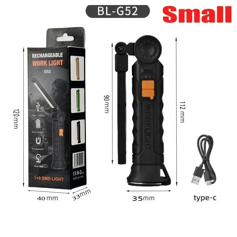 Lampe de travail LED rechargeable, vue d'ensemble