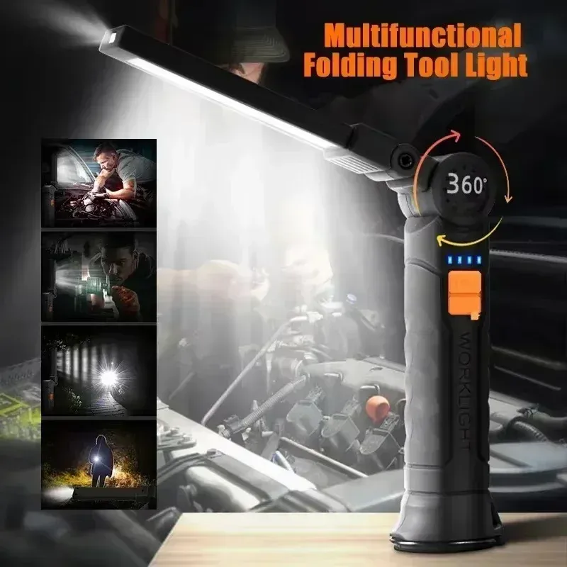 Lampe de travail LED rechargeable, usage en atelier
