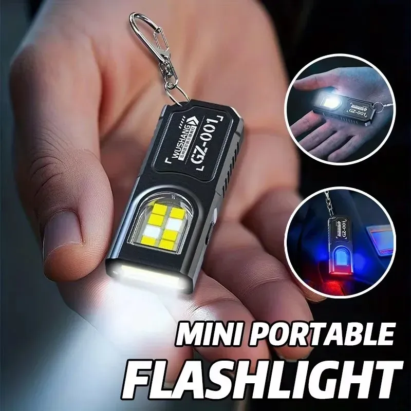 Lampe de poche LED COB portable, lampe de travail rechargeable avec lanterne magnétique, lampe suspendue à batterie intégrée, torche de camping 12