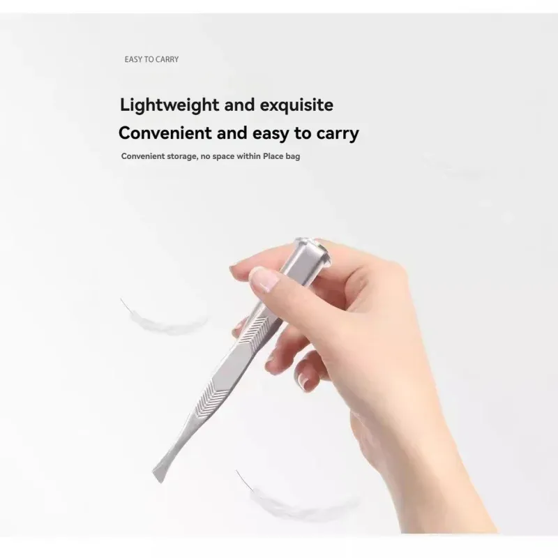 Pince à épiler portable en acier inoxydable avec éclairage LED intelligent 6