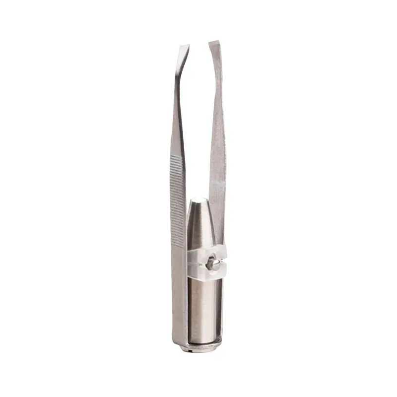 Pince à épiler portable en acier inoxydable avec éclairage LED intelligent 9