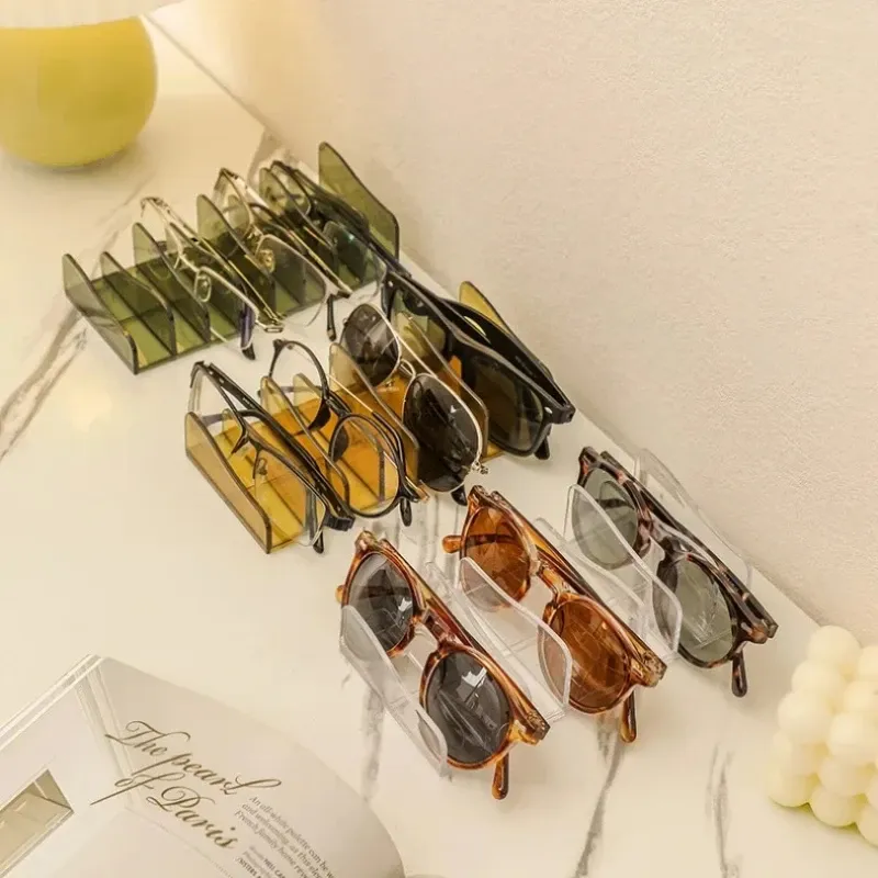 Organisateur DVD/CD, plateau de rangement pour palette de fard à paupières, support pour cosmétiques, outils de maquillage, support à compartiments, étagère de rangement pour lunettes de soleil 4