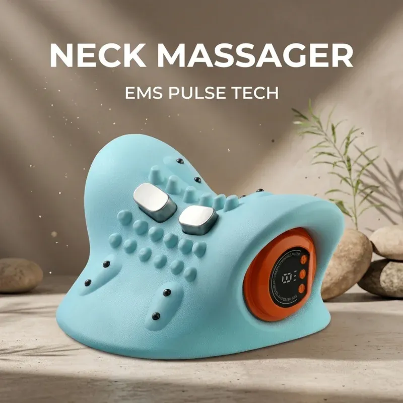 Coussin de massage électrique pour le cou, les épaules et le dos, masseur cervical à pression des doigts, appareil de relaxation à domicile pour soulager les douleurs corporelles